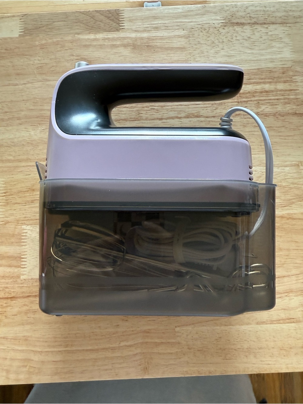 Purple Hand Mixer with Storage Case - Compact Kitchen Tool